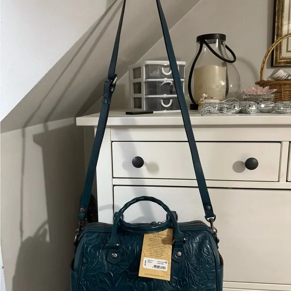 Patricia Nash tooled satchel NWT MSRP $269 - Picture 9 of 12